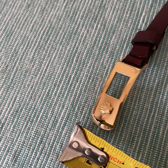 Vintage Dotty Smith Belt and Buckle Leather w/Gold-tone Shell Buckle Med - Picture 11 of 13